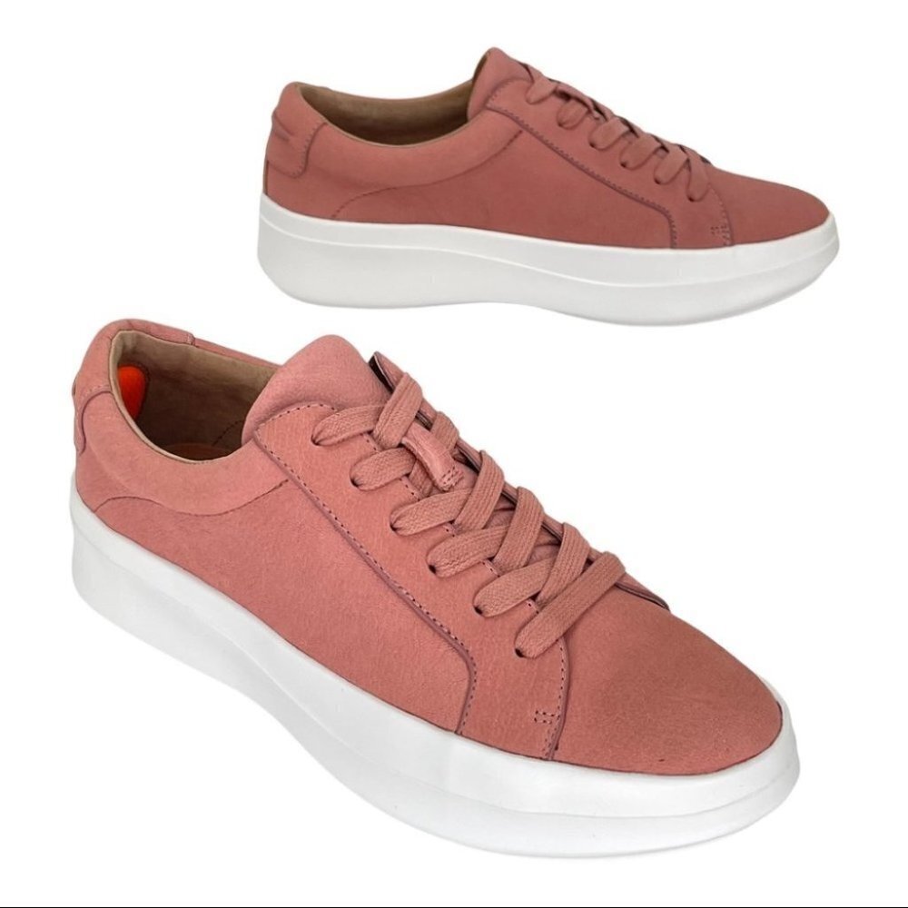 Gentle Souls by Kenneth Cole Rosette Pink Leather Womens Sneakers - Picture 4 of 12